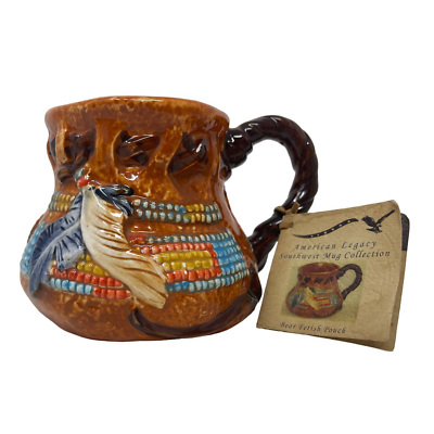 #ad New Southwest American Legacy Native Indian Western Bear Fetish Coffee Mug