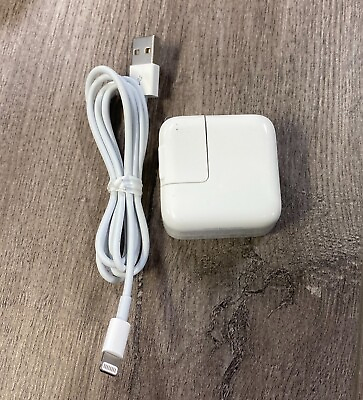 #ad Genuine OEM Apple 10w USB Wall Charger Adapter iPhone iPad with Lightning cable