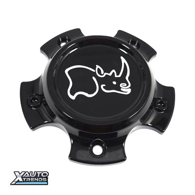 #ad Black Rhino Gloss Black w White Logo Wheel Center Cap CCBR65120GB