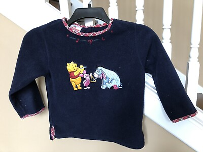 #ad The Disney Store Eeyore Pooh Piglet Sweater Girls Size 4 5