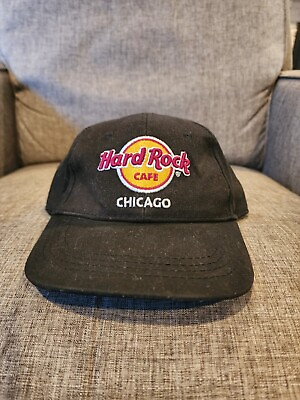 #ad Vintage Hard Rock Cafe Chicago Authentic Travel Hat Cap Midwest Restaurant