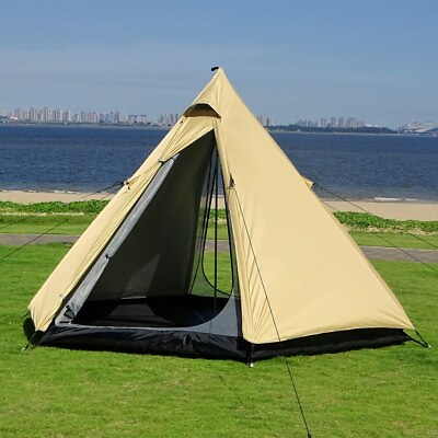 #ad Ultralight Pyramid Camping Tent Travel Family Tourist DoubleLayer Outdoor Hiking
