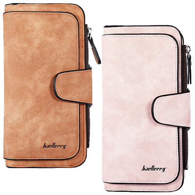 #ad Womens Slim Long Clutch Leather Organizer Wallet Card Holder Phone Handbag Gift