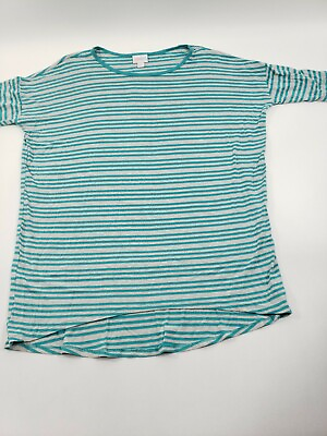 #ad Womens Simply Comfortable Striped Lularoe Tee Size Small