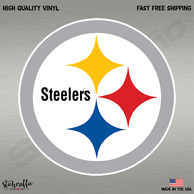 #ad Pittsburgh Steelers Football Color Silver Sports Decal Sticker Free Shipping