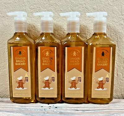 #ad GINGERBREAD BAKERY Cleansing Gel Hand Soap Bath amp; Body Works 8 Oz 4 Pack