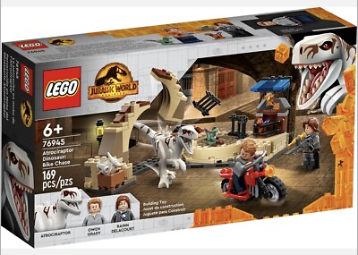 #ad LEGO Jurassic World: Atrociraptor Dinosaur: Bike Chase 76945 New Release