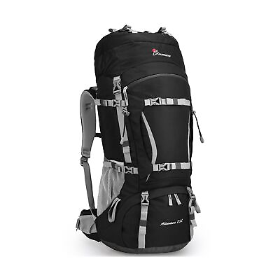 #ad MOUNTAINTOP 70L Internal Frame Hiking Backpack for Men Women with Rain Cover