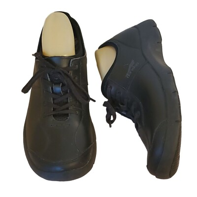 #ad Dansko 40 ELISE Black Leather Lace Up Tennis Shoes Comfort 9.5 10