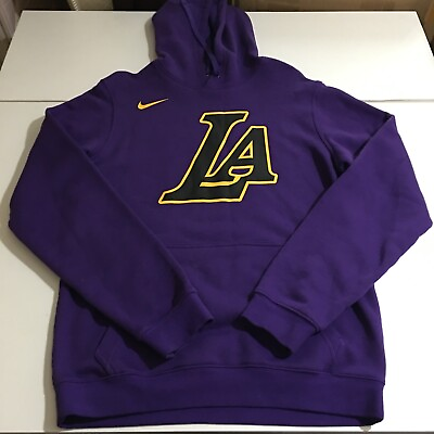 #ad Nike LA Lakers Mens Small Purple Pullover Sweatshirt Hoodie NBA Kobe Bryant