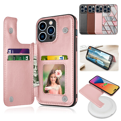 For iPhone 14 14 Pro 14 Plus Pro Max Wallet Flip Card Holder Case Cover Leather $8.99