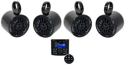 #ad Rockville RGHR ZA 4 Zone Marine Bluetooth Stereo 4 MB QUART Wakeboard Speakers