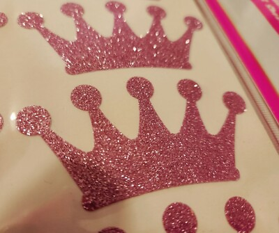#ad Baby Shower Crown Stickers Glitter Pink 2quot; Its A Girl princess 40 crowns