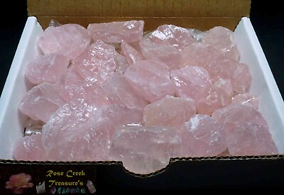 #ad Rose Quartz 1 Lb Box Natural Pink Crystal Chunks Wholesale Raw Gemstones
