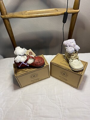 #ad 2 True Blue Foot Friends Boyd’s Bears Prissy Big Girl Shoes And Lilie Tiny Toes