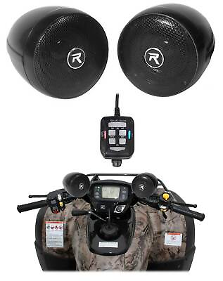 #ad Rockville Bluetooth ATV Audio System w 3quot; Handlebar Speakers For Honda TRX250X