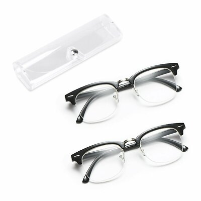 #ad Mens Womens Reading Glasses 2 Pairs Square Frame Readers Unisex Style Specs