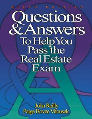 #ad Questions amp; Answers to Help You Pass the Real Estate Exam Reilly John paper