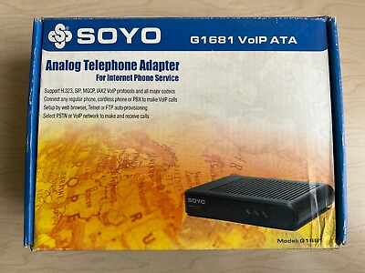 #ad Soyo G1681 VoIP ATA 1WAN 1FXS 1Line IP AC G1681 Analog Telephone Adapter for Net