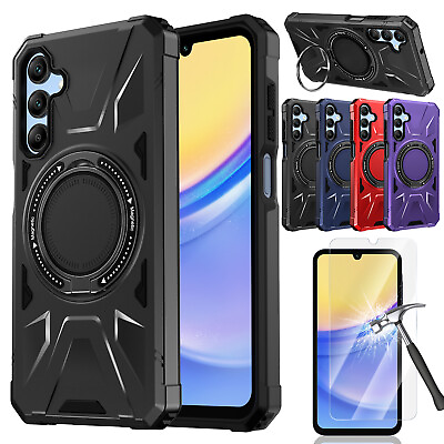 #ad For Samsung Galaxy A15 5G Shockproof Case Hard Ring Stand CoverScreen Protector