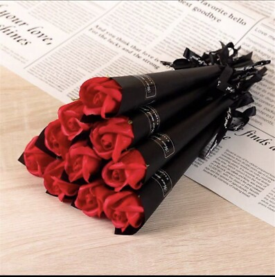 #ad 10pcs Gift To Girlfriend Boyfriend Valentines Day Gift Rose Flower Soap
