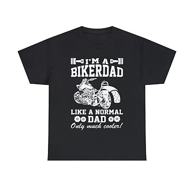 #ad Biker Dad T Shirt Mens Funny Motorbike Father#x27;s Day Birthday Bike Motorcyle Im A