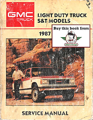 #ad 1987 GMC Light Truck S Series S 15 Pickup Jimmy Repair Service Shop Manual