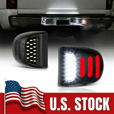 #ad 2x LED License Plate Light Lamp For Chevy Silverado For Sierra YukonXL 1500 2500