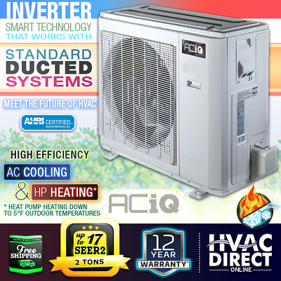 #ad 2 Ton 17 SEER2 ACiQ Central Air High Efficiency Inverter AC Cooling Heat Pump