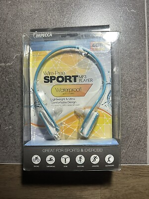 #ad Impecca Wire Free Sport MP3 Player Blue 4GB Waterproof MPWH42 Swimming