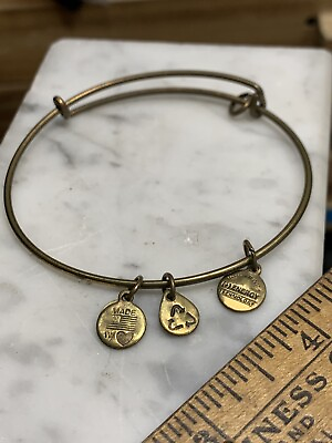 #ad Classic Brass Alex amp; Ani Adjustable Bracelet With Charms LAT 77 9