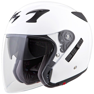 #ad Scorpion EXO CT220 Open Face Helmet Solid Gloss White CHOOSE SIZE
