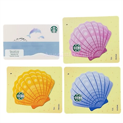 #ad 4 x Starbucks Gift Card 2024 Thailand Collection Pin intact Free Shipping