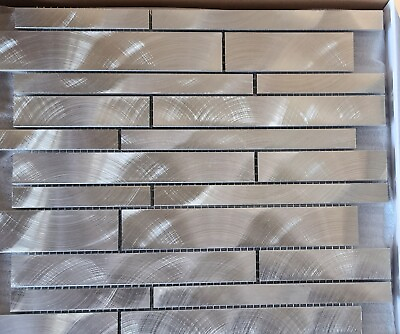 #ad Steel Mosaic Interlocking Tile Wall Backsplash CASE 06 PCS