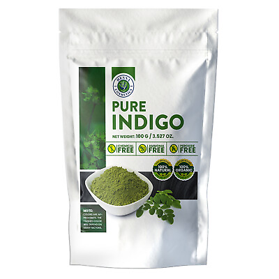 Indigo Powder For Hair Dye Black Coloring Can Be Used With Henna Organic $9.98