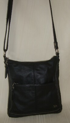 #ad The Sak Leather Crossbody Purse Shoulder Bag Handbag Black Adjust Strap