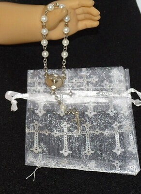 Rosary Beads Cross Bag Communion Baptism 18quot; Doll Accessory For American Girl $6.95