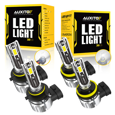#ad E2Pro AUXITO Headlight 9005 H11 LED Combo High Low Beam Bulb Kit Extremely White