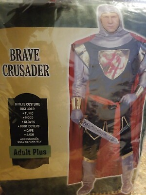 #ad Brave Crusader Costume Halloween Size Adult Plus #1023