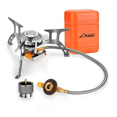 #ad Camping Gas Stove 3700W Portable Backpacking Stove with Piezo Ignition Port...