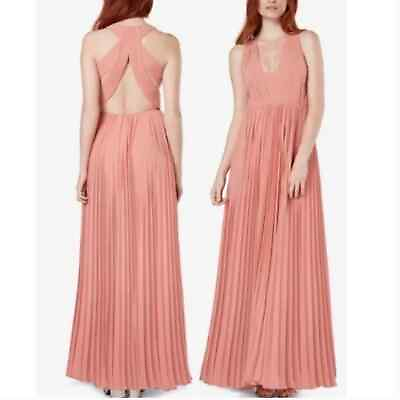 #ad Fame and Partners Pleated Evening Cutout Gown