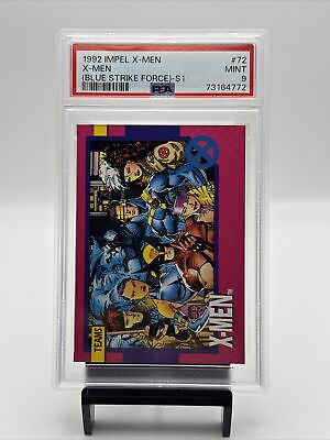#ad 1992 Impel X Men Series 1 #72 X Men Blue Strike Force Wolverine PSA 9