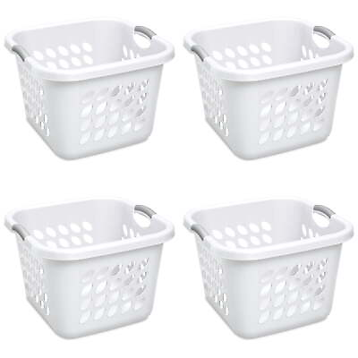 #ad Sterilite 1.5 Bushel Ultra™ Square Laundry Basket Plastic Set of 4White