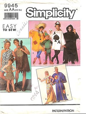 #ad Vintage 1990 Simplicity Sewing Pattern # 9945 Boys amp; Girls Unisex Costumes XS XL