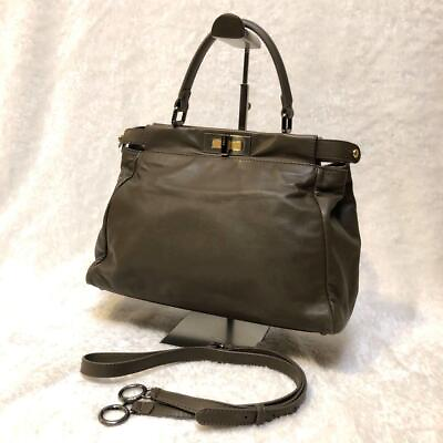 #ad Authentic FENDI Peekaboo 2way handbag shoulder bag leather women from japan