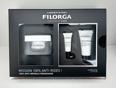 #ad Filorga Mission 100% Anti Wrinkle Time Filler Eyes amp; Night Sealed 3 Piece Kit