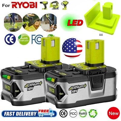 #ad 2x For RYOBI P108 18V One Plus High Capacity Replace Battery 18 Volt Lithium P1