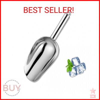 #ad Metal Ice Scoop 6 Oz，Kitchen Ice Scooper for Ice Maker Small Food Scoops for Ba