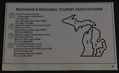 #ad 1981 Print Ad Michigan Michigan#x27;s Regional Tourist Associations UP West East Art
