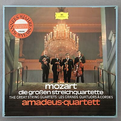 #ad C608 Mozart The Great String Quartets Amadeus Quartet 5LP DGG 2720 055 Stereo